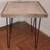 Whitewashed Herringbone Side Table with Hair Pin Legs 3 thumbnail
