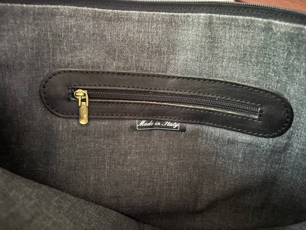 Cartera de mano para laptop de cuero auténtico italiana - $50 (san mateo)63439655342209123