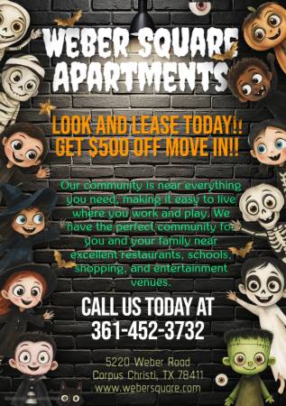 $964 / 495ft2 - Find your haven, without breaking the bank all at Weber Square Apts (Corpus Christi)64036538568065120