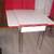 VINT 50'S ENAMEL TABLE 40X 24 OPENS TO 40 X 45 3 thumbnail