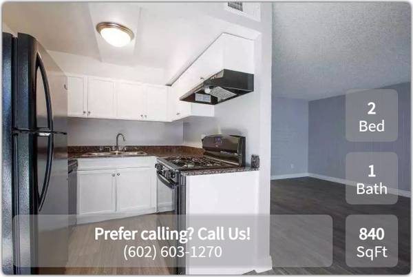 $1,249 / 2br - 840ft2 - ¡Brillante, limpio, y listo para usted! ¡Visita hoy! (Phoenix)63623923339393121
