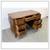 Italian Rococo Bombe Pedestal Desk, Olive Wood 3 thumbnail