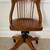 Antique Victorian Tiger Oak Swivel, Rocker Desk Chair 1 thumbnail