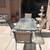 5 Piece Patio Set. Glass top table and 4 stackable chairs. 5 thumbnail