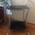 Petite Chrome & Glass Bar Cart with Wheels Wine & Glasses 1 thumbnail
