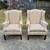 Hickory Chair Crewel Style Fabric Wing Back Arm Chairs - A Pair 3 thumbnail