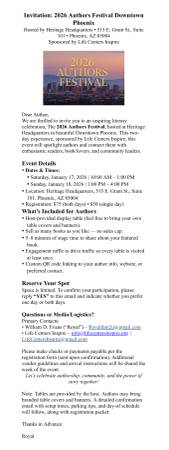 Upcoming Author Festival 1