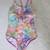 New Girls 4/5T Purple Tie Dyed Swimsuit 1 thumbnail