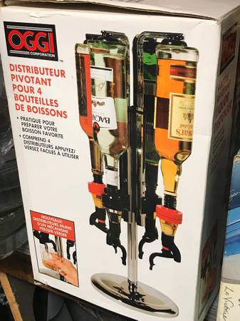 OGGI Revolving 4 Bottle Liquor Dispenser [Brand New, In Box] 1