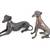 Pair of 2 Vintage Cast Metal Greyhound Dog Figurines 1 thumbnail