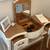 Beautiful antique vanity with matching stool 3 thumbnail