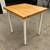 Small Solid Wood Dining Table with Two White Wood Lattice Back Dining 4 thumbnail