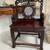 Two Chinese Black Wood ( 红木 Hong Mu) Chairs with Marble Center 3 thumbnail