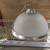 Pendant light, dome-style in brushed nickel and frosted glass 4 thumbnail