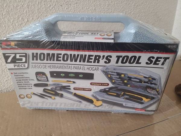 PT 75 Piece Homeowner's Tool Set New 1