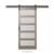 Masonite 36 in. Frosted Glass Ash Gray Interior Sliding Barn Door Slab 9 thumbnail
