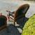 Pair of Bergere Black Leather Carved Armchairs Accent Chairs Antique 7 thumbnail