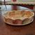 1990s Floral Fabric Lined and Glass Oval Vanity Tray 1 thumbnail