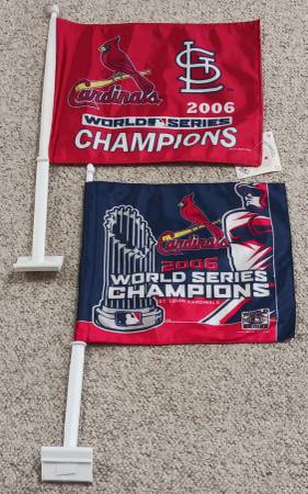 2006 World Series Champions St. Louis Cardinals Car Window Flags Fun! 1