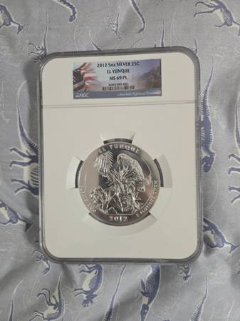 NGC MS69 ATB 2012 El Yunque .999 5 oz silver coin 1