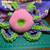 Crocheted Medium-large Blue Pink Green Octopus plushie 6 thumbnail