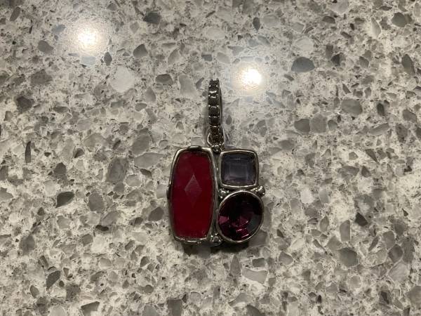 Sterling Silver Ruby Garnet & Amethyst Pendant 1
