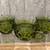 VTG Indiana Glass/Lancaster Colony Kings Crown Green Glass Set 4 thumbnail