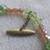 Scarce Mary Frances "Rock Out" Handbag Beads Stones Green Ruffles Purse 7 thumbnail