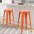 New Set of 4 30 Inch Backless restaurant Metal Bar Stool Stackable Indoor Outdoo 2 thumbnail