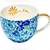 Beautiful Lilly Pulitzer 12 Oz Blue Ceramic Coffee/Tea Mugs With Gold 4 thumbnail