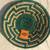 EL PASO SADDLE BLANKET SOUTHWEST DECORATIVE BASKET 9" GREEN [NEW] 2 thumbnail