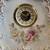 Beautiful Porcelain / Ceramic analog table mantel clock floral flowers 2 thumbnail