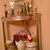 CORNER GOLDEN AND  SILVER EDGE GLASS DECORATIVE SHELF 7 thumbnail