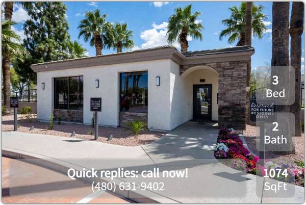 $1,875 / 3br - 1074ft2 - Gorgeous 1074 sq ft 3 bed / 2 bath - Prime location in Chandler (Chandler)64024823071362121