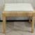 New Sofia Rattan & Mahogany Wood Ottoman Bench White/Natural Brown 1 thumbnail