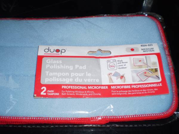 Duop 4554-023 Microfiber Cleaning Glass Mirror Pads, NEW 1