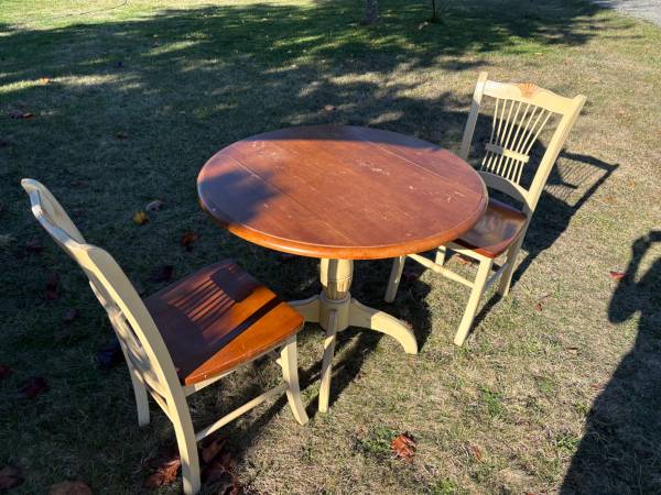 Drop Leaf Dining Table With Two Chairs - Can Deliver 1