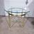 Hollywood Regency Brass / Glass Round Side Table 1 thumbnail