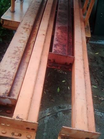 $19all 4 today Metal shelf beams 8-7 foot beams 4 available 1