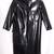 Vintage Shiny Black Vinyl Coat Jacket - trench style women's womens 1 thumbnail