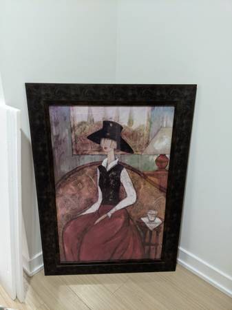 Lady Relaxing Art Hanging 1