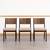 Dining Chairs – Set of 3 – Wood & Beige Upholstery 1 thumbnail
