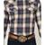 WESTERN Harvest Plaid Print Long Sleeve Western Shirt LARGE 3 thumbnail