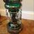 Antique Chech Bohemian Hand Painted Emerald Green Glass Art Luster Table Lamp 3 thumbnail