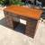 Vintage Solid Wood (Mahogany) Desk. 9 Drawers 5 thumbnail