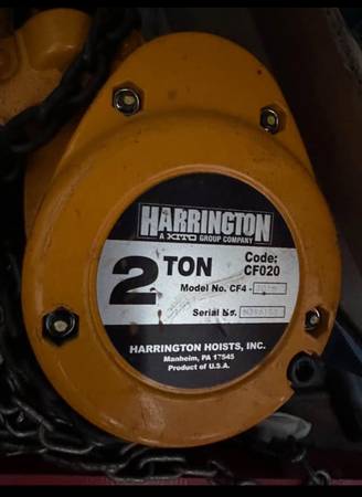 Harrington 2 ton Hoist 1