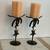 Rustic Handmade Pair of Metal Horseshoe & Star Candle Holders 7 thumbnail