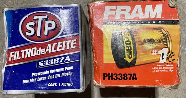 New Unused Unopened Fram PH3387A and STP S3387A Oil Filters 1