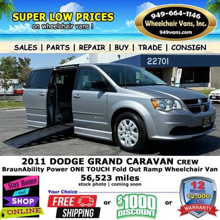 2011 Dodge Grand Caravan Crew Wheelchair Van    1