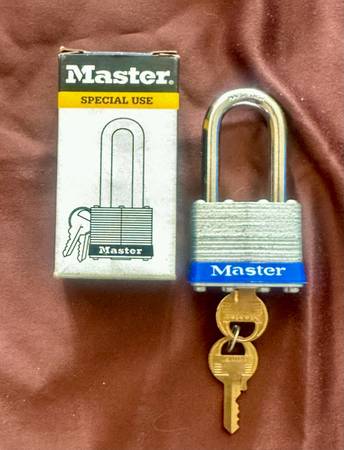 Master PadLock-Special Use Hardened-Laminated Steel-with-Two Keys-New in Box. 1